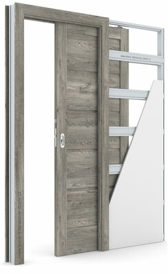 Posuvné dveře do pouzdra (do zdi) Verte HOME G.0 se zárubní KOMPAKT Portaperfect 3D DUB SIBIŘSKÝ