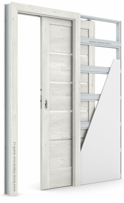 Posuvné dveře do pouzdra (do zdi) Verte HOME G.3 se zárubní KOMPAKT Portaperfect 3D DUB SKANDINÁVSKÝ