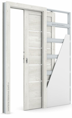 Posuvné dveře do pouzdra (do zdi) Verte HOME G.4 se zárubní KOMPAKT Portaperfect 3D DUB SKANDINÁVSKÝ