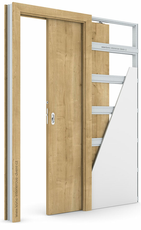 Posuvné dveře do pouzdra (do zdi) Porta DECOR P se zárubní KOMPAKT Portalamino DUB HAMILTON