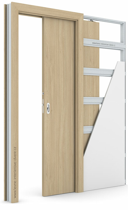 Posuvné dveře do pouzdra (do zdi) Porta DECOR P se zárubní KOMPAKT Portaperfect 3D DUB MATNÝ