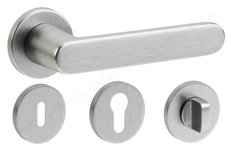 Klika samostatná nebo s rozetou pro interiérové dveře SIMPLO – Stříbrná matná