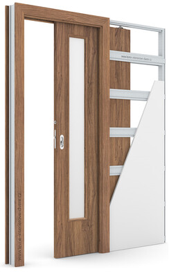 Posuvné dveře do pouzdra (do zdi) Porta DECOR L se zárubní KOMPAKT Portaperfect 3D DUB KALIFORNIA