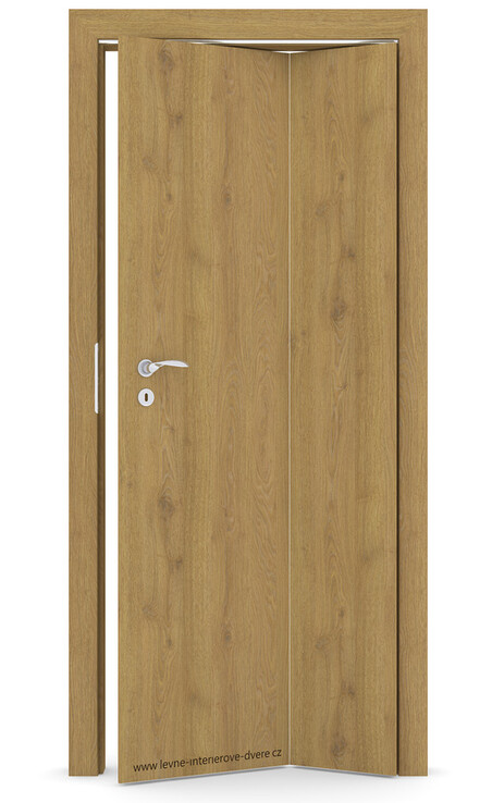 Interiérové skládací dveře ALFA Laminát CPL DUB PŘÍRODNÍ