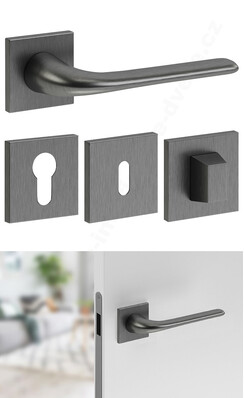 Klika samostatná nebo s rozetou LAGO – Gunmetal