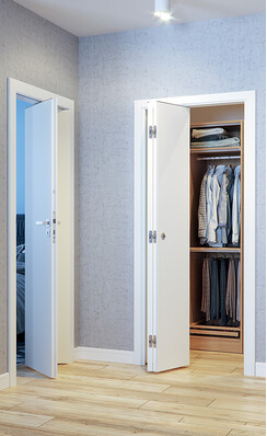 Interiérové skládací dveře BETA Lak BÍLÝ 2