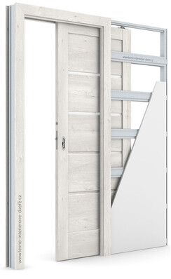 Posuvné dveře do pouzdra (do zdi) Verte HOME G.2 se zárubní KOMPAKT Portaperfect 3D DUB SKANDINÁVSKÝ