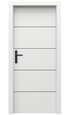 Interiérové dveře Porta LINE E.1 Portadecor BÍLÁ intarzie ČERNÁ
