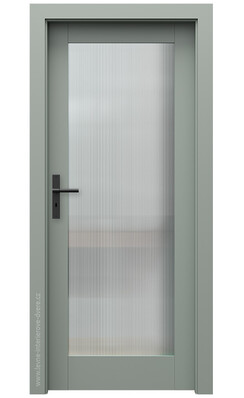 Interiérové dveře Porta GRANDE A.1 Rýhované sklo (povrch sk.III) Lak UV Premium Plus ŠALVĚJ
