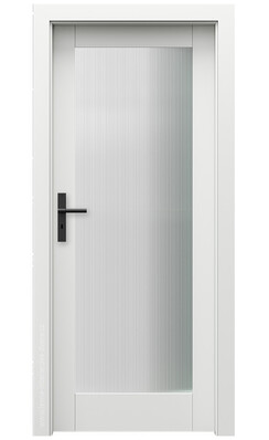 Interiérové dveře Porta GRANDE A.1 Rýhované sklo (povrch sk.III) Lak UV Premium Plus BÍLÝ