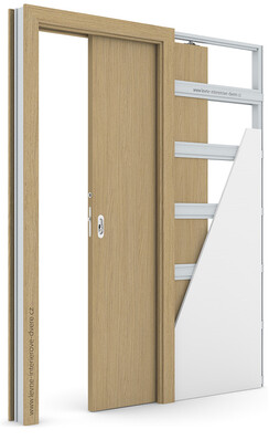 Posuvné dveře do pouzdra (do zdi) Porta DECOR P se zárubní KOMPAKT (povrch Modern sk.II) DUB ARLES PŘÍRODNÍ