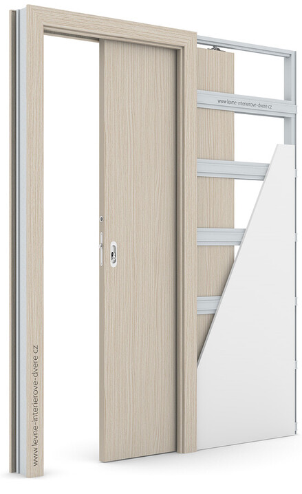Posuvné dveře do pouzdra (do zdi) Porta DECOR P se zárubní KOMPAKT (povrch Modern sk.II) DUB SALVADOR SVĚTLÝ
