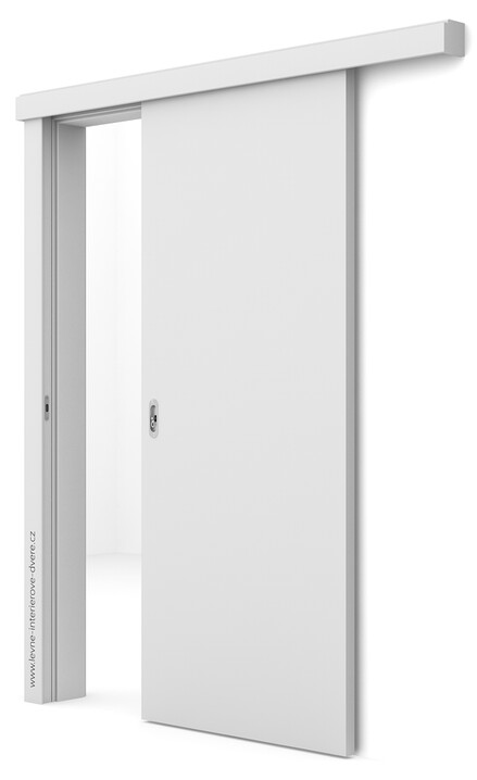 Posuvné dveře na stěnu (na zeď) Porta DECOR P (povrch UNI - jednobarevný sk.I) BÍLÝ