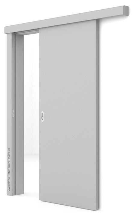 Posuvné dveře na stěnu (na zeď) Porta DECOR P (povrch UNI - jednobarevný sk.I) ŠEDÝ