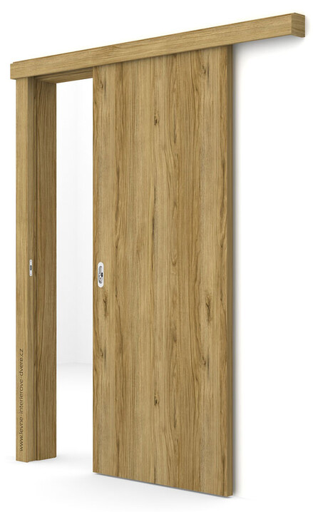 Posuvné dveře na stěnu (na zeď) Porta DECOR P (povrch Rustic - výrazný sk.I) DUB CATANIA