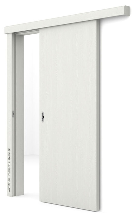 Posuvné dveře na stěnu (na zeď) Porta DECOR P (povrch Traditional - klasický sk.I) WENGE WHITE