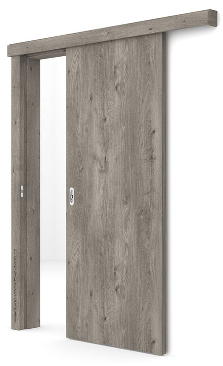 Posuvné dveře na stěnu (na zeď) Porta DECOR P (povrch Rustic - výrazný sk.II) DUB SIBIŘSKÝ