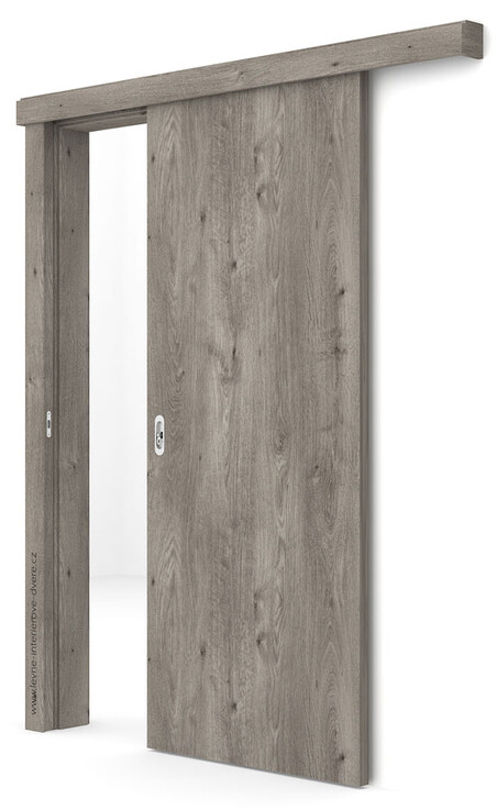 Posuvné dveře na stěnu (na zeď) Porta DECOR P (povrch Rustic - výrazný sk.II) DUB SIBIŘSKÝ
