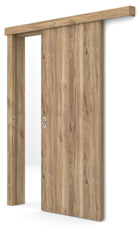 Posuvné dveře na stěnu (na zeď) Porta DECOR P (povrch Rustic - výrazný sk.I) DUB MAUVELLA