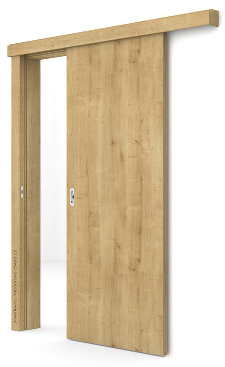 Posuvné dveře na stěnu (na zeď) Porta DECOR P (povrch Rustic - výrazný sk.II) DUB HAMILTON