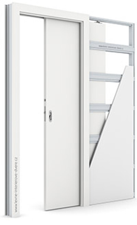 Zárubeň KOMPAKT pro posuvné dveře do pouzdra (do zdi) Laminát CPL BÍLÁ