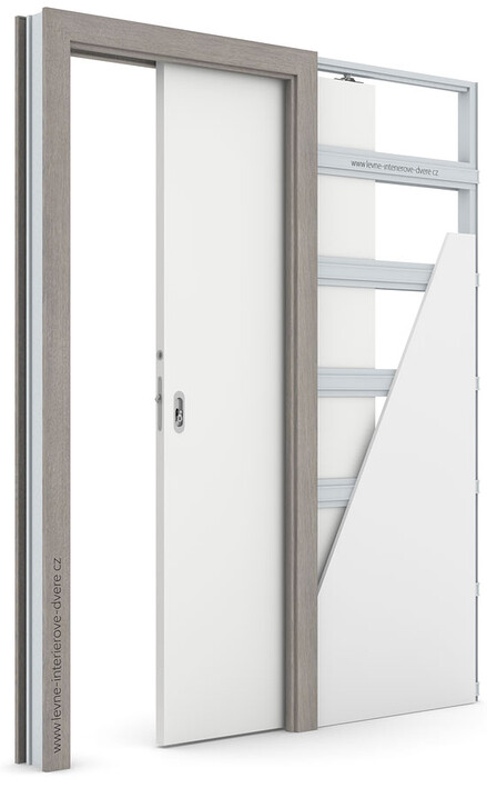 Zárubeň KOMPAKT pro posuvné dveře do pouzdra (do zdi) Laminát CPL DUB LORENZO